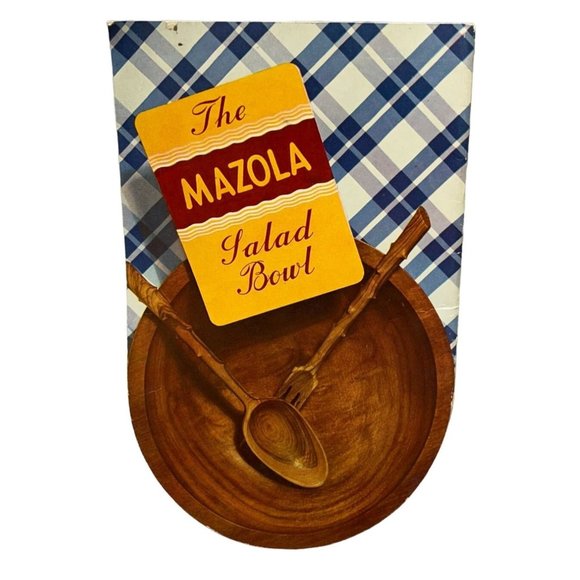 Mazola Salad Bowl Vintage Recipe Booklet 1938 Salad Oil Cookbook - Picture 1 of 8
